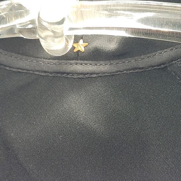 Peter Cohen Vintage Black Silk  Dori Goth‎ Long Sleeve Midi Fit and Flare Dress - Picture 6 of 16